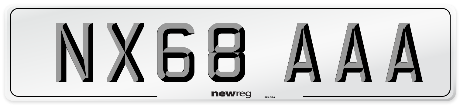 NX68 AAA Number Plate from New Reg